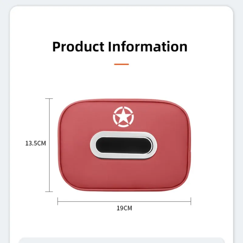 ستوكات الجلود مقعد السيارة الداخلي المحمولة درج الأنسجة صندوق الديكور ل Jeep Renegade البوصلة جراند شيروكي رانجلر-JK