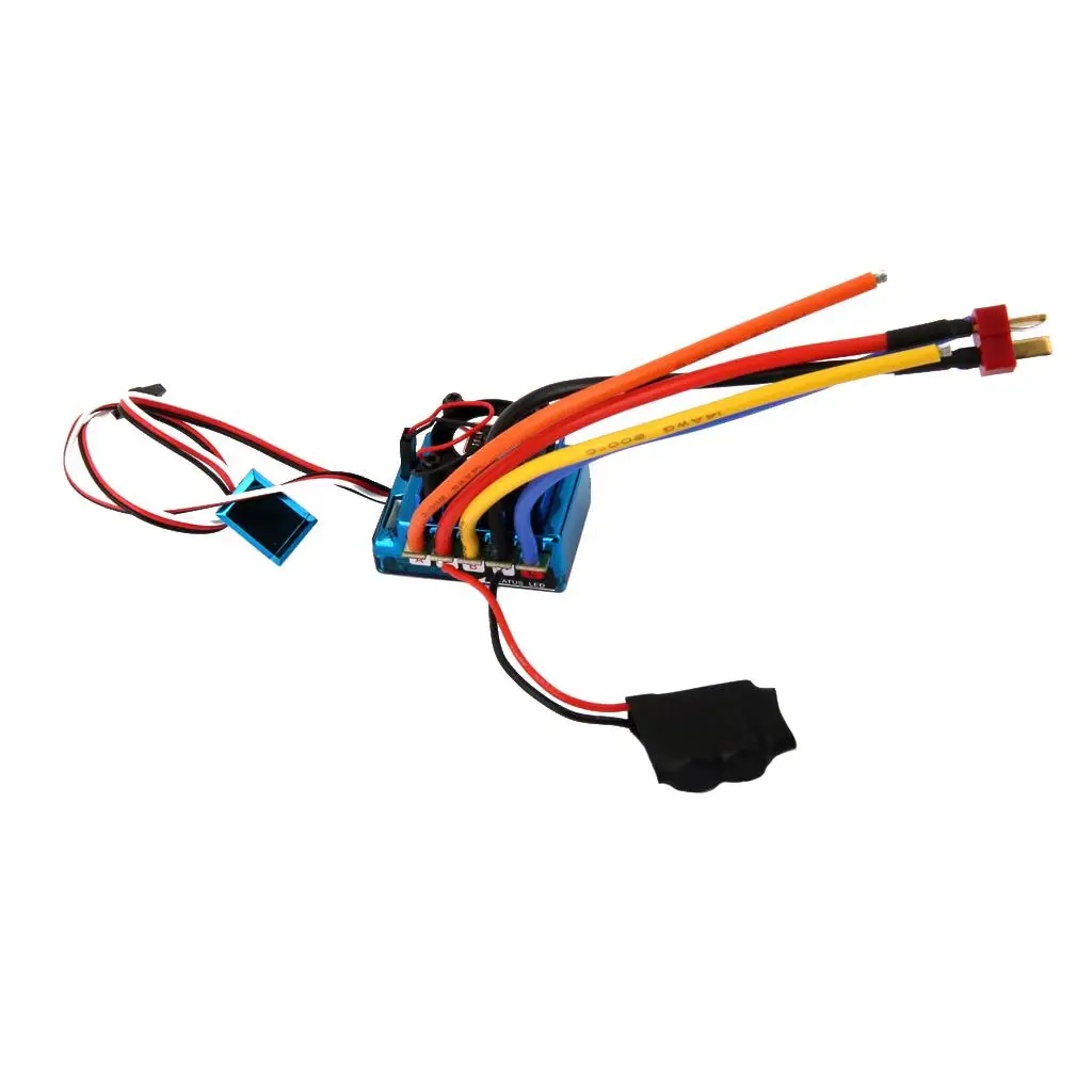 120A Sensored Brushless Speed Controller ESC for 1 10 Scale RC Car Truck Crawler Black Plastic Build