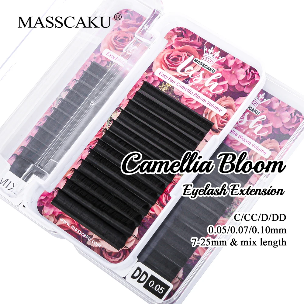 

Wholesale New Fashoin All Size Faux Silk Handmade Easy Fanning Lashes Extensions 3D Effect One Second Blooming Eyelashes Trays