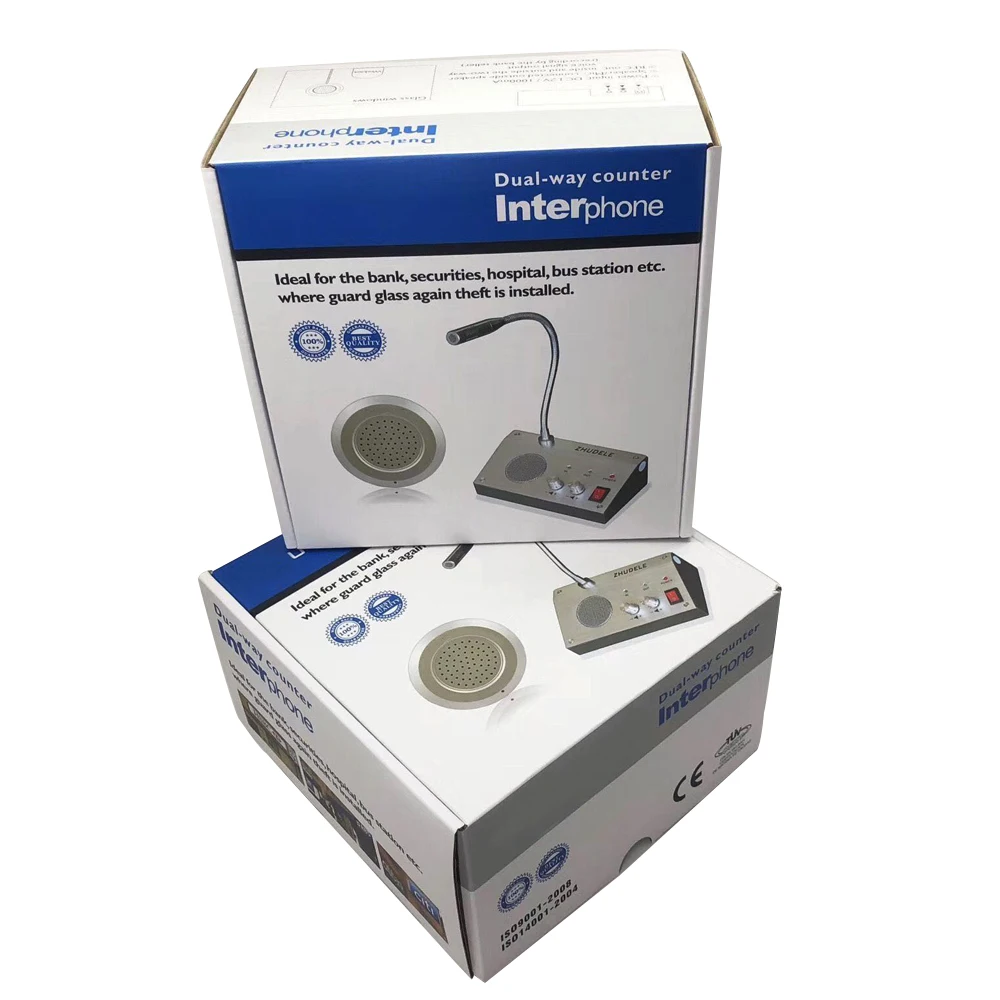 Window Counter Dual Way Intercom Speaker for Bank Office otor Station Ticket Office Microphone Intercom Speaker System