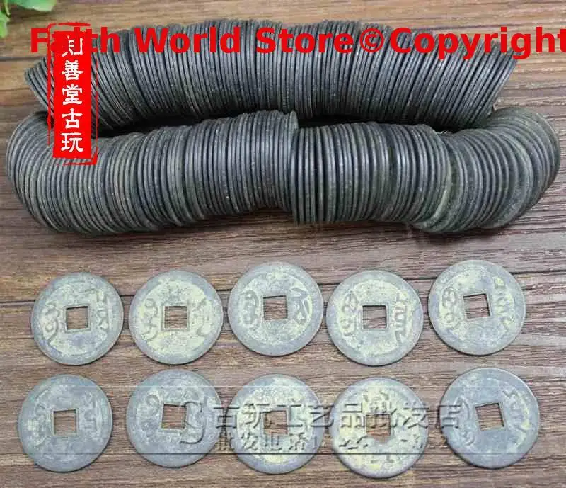 Old Collection 100pcs 19th century China ancient Chinese emperors King multiple dynasties emperors Copper TONG QIAN