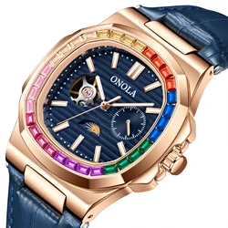 2023 New Men's Brand Watch Waterproof  Luxury  ONOLA Relaxation Business Sports Mechan Automat Watches