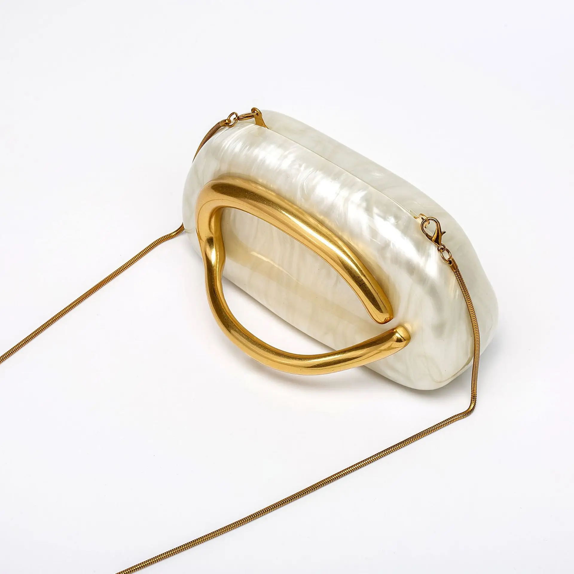 Women gold closure Clutch Bag evening wedding party cute Box metal holder Brand Handbags Women's Handbag Ladies Female Evening