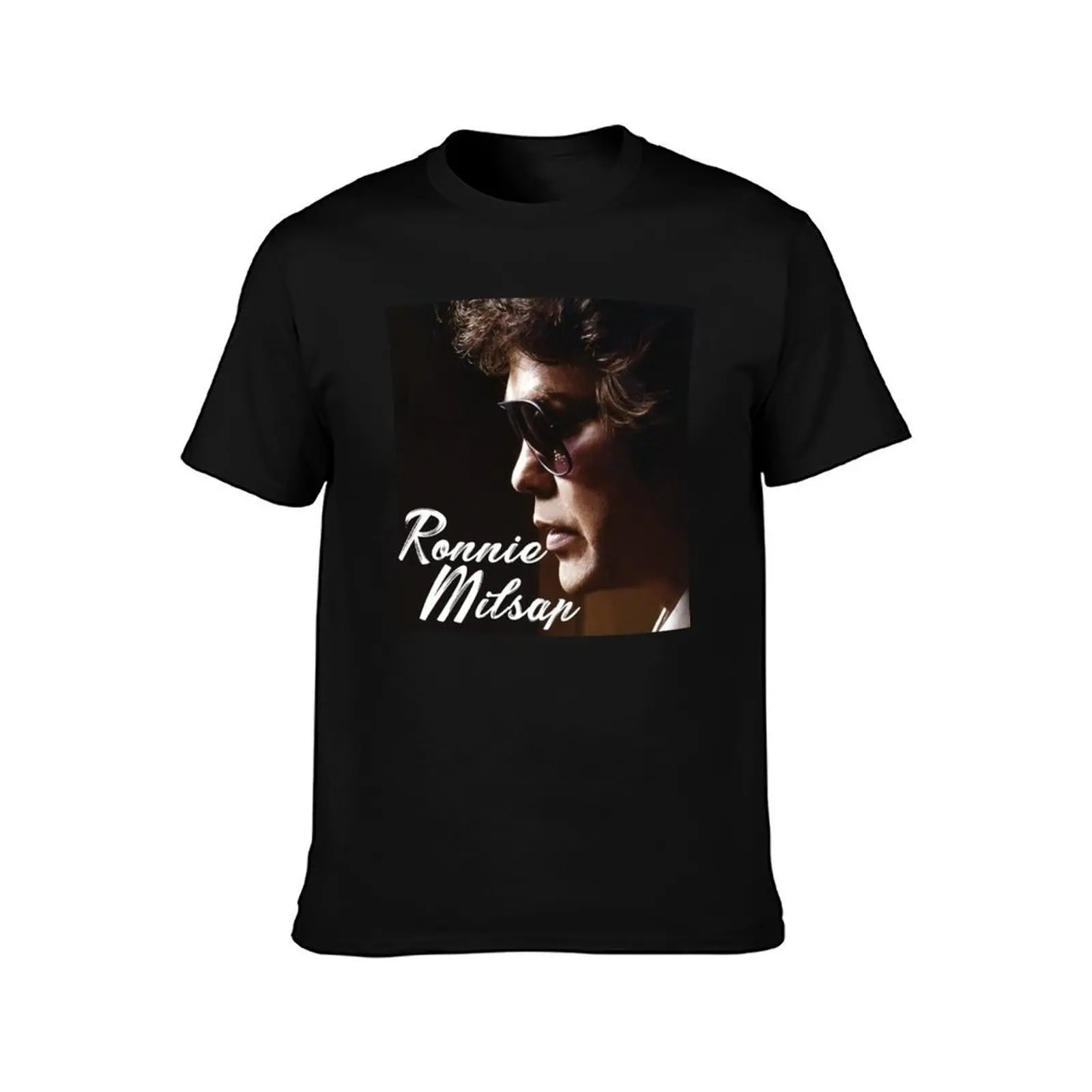 Ronnie Milsap Singer T-Shirt, Summer Casual Cotton Tee, Oversized Streetwear Tops, Vintage Graphic Print, Loose Fit Short Sleeve