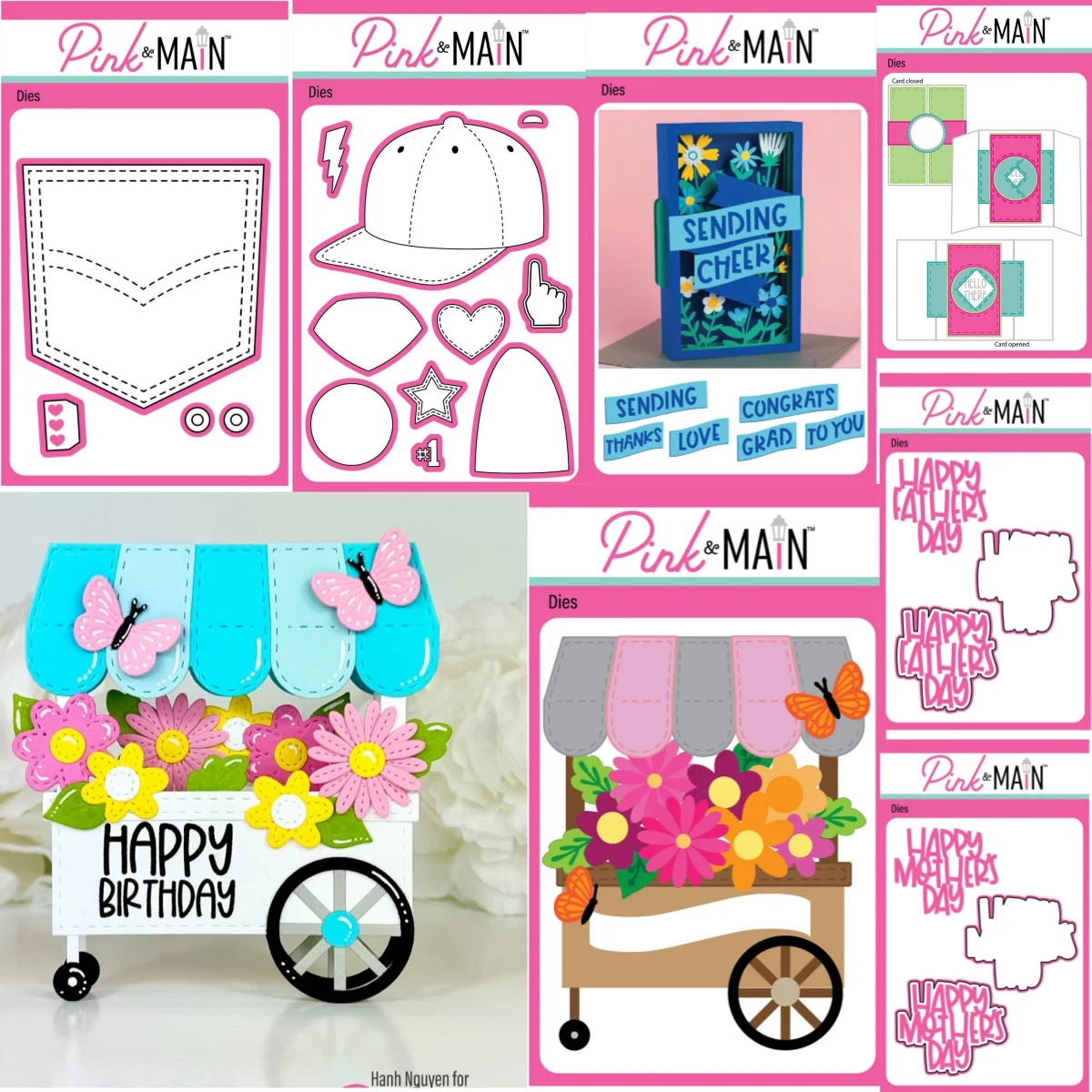 

Flower Cart Pop Up Metal Cutting Dies DIY Making Card Scrapbook Embossed Paper Album Craft Supplies Mother's Day Father's Day