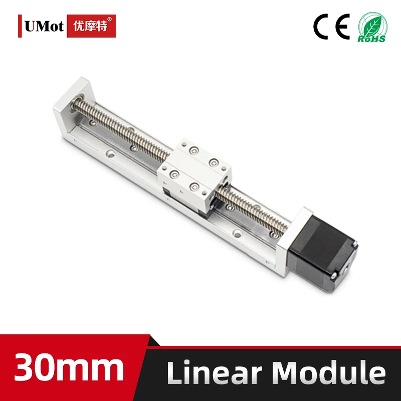 Imagem -04 - Atuador Linear Stage Module Holding Torque 30 mm Largura 50 mm 100 mm Curso mm mm mm 12 mm Nema 17 400 mm