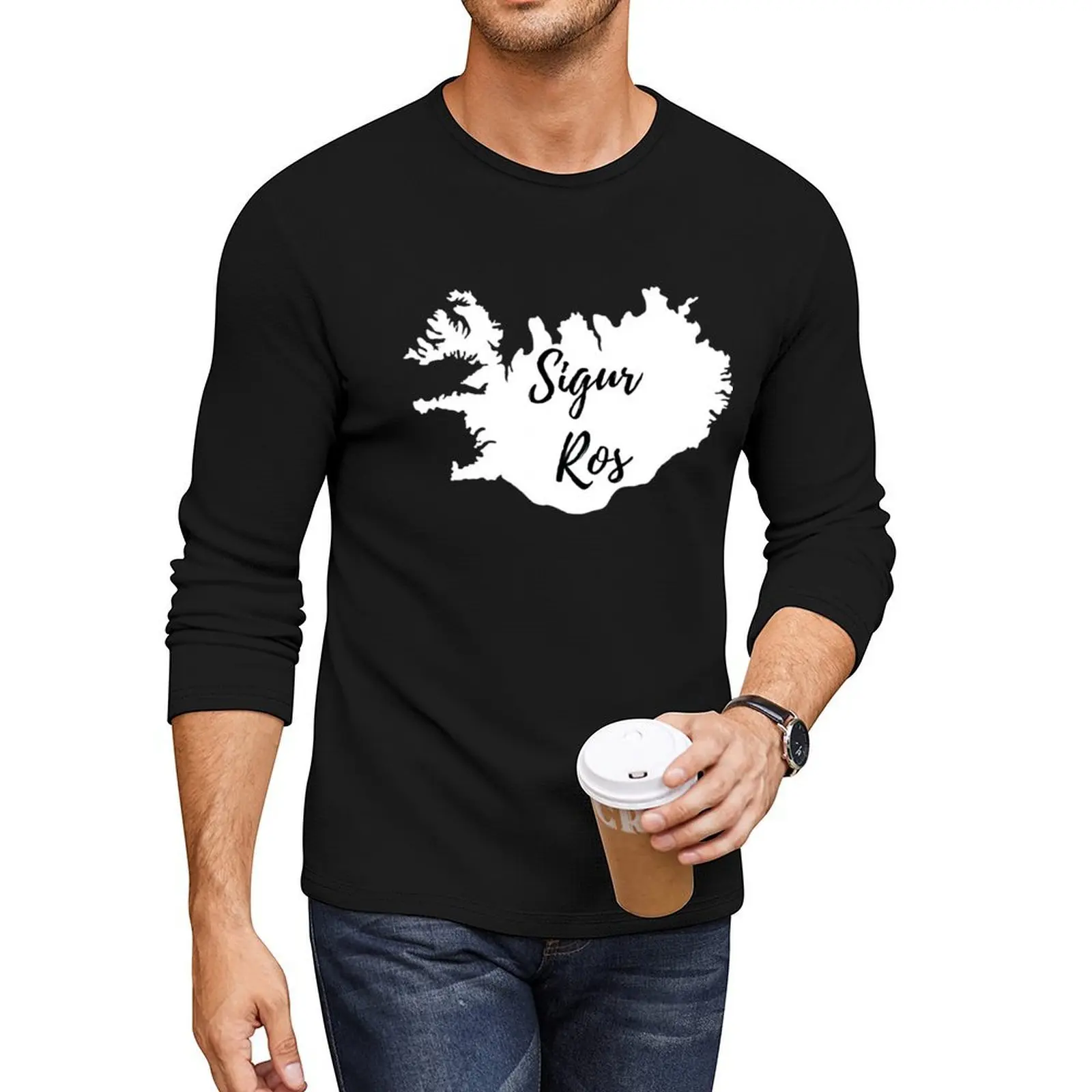 

Sigur Ros Iceland white Long T-Shirt vintage t shirt korean fashion Blouse Oversized t-shirt clothes for men