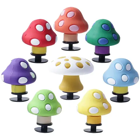 1pcs 3D mushroom muticolor shoe buckle charms accessories decorations for sandals sneaker clog DIY plant gift