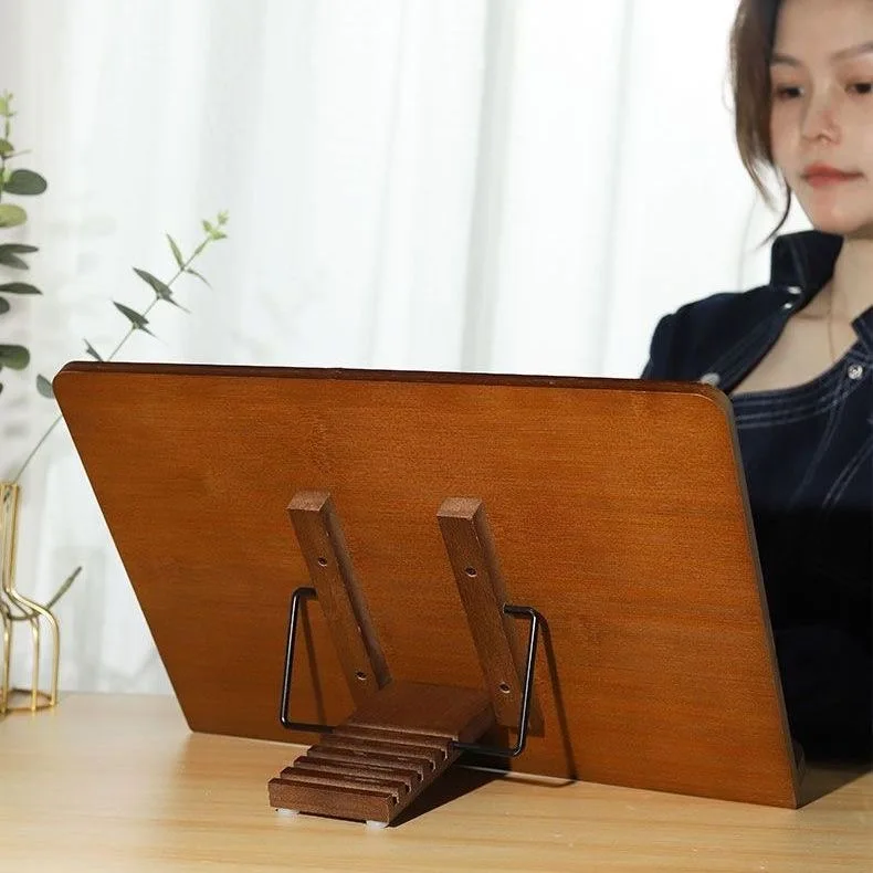 Wooden children's reading stand, book holder, multifunctional reading stand, portable wooden bracket for ipad