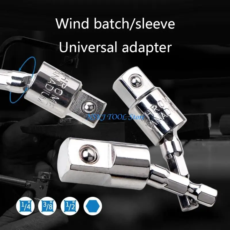 L8RC 360 Degree Rotatable Universal Joint Socket Set for Narrow Workplace