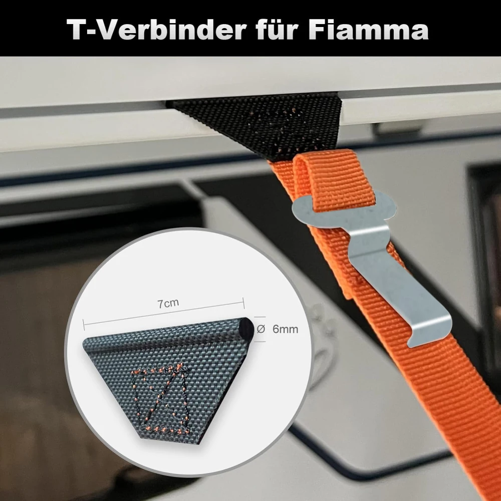 RV Caravan 2-IN-1 Markise Storm Band Straps Tie Down Kits für Thule Fiamma Dometic Markise Canopy, passend für die meisten Wohnmobile – Detail 4