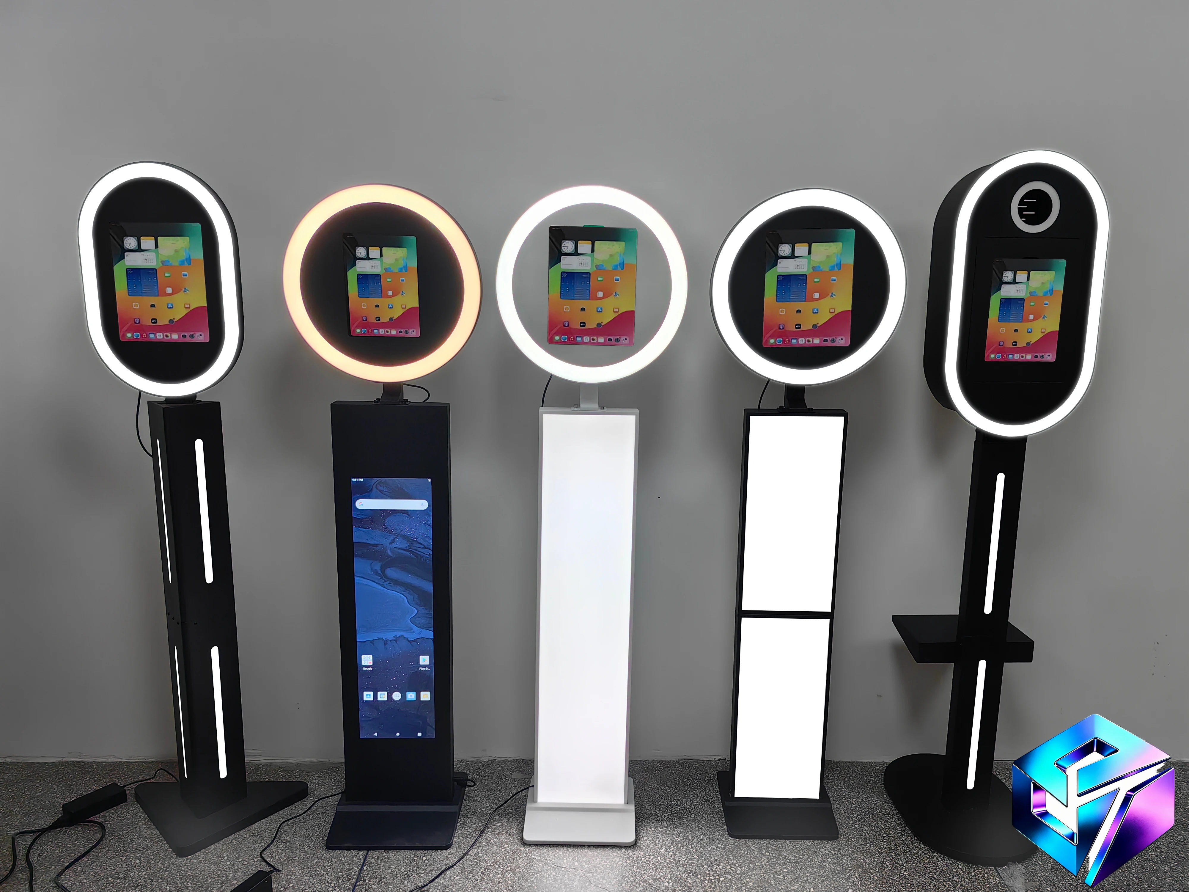 12.9 Inch Roaming Portable iPad Photo Booth Selfie Kiosk Machine With LCD Screen Stand For Wedding Party Event
