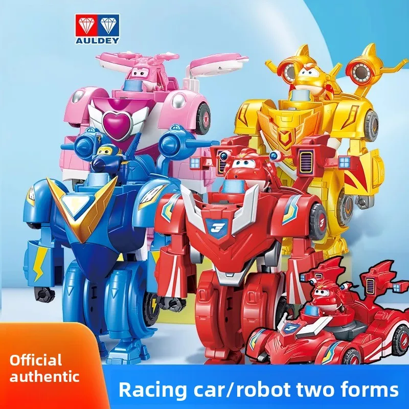 

Игрушка-трансформер Auldey Original Super Wings Jett Super Equipment: Золотой Джером, Диззи, тематический подарочный набор «Ангар»