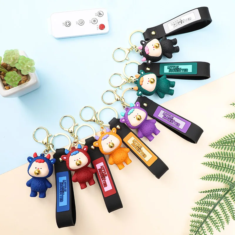 miniso クリエイティブなモンスターキーホルダー、かわいいカップルペンダント、クレーンゲーム、ギフトバッグ、高級な小さなギフト