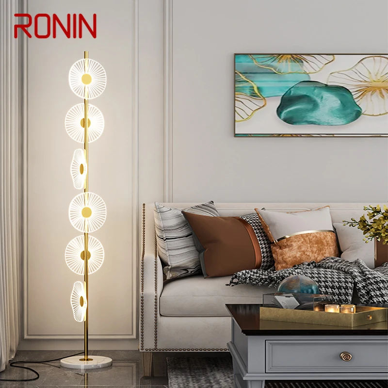 

RONIN Nordic Floor Lamp Modern Art Family Iiving Room Bedroom Creativity Atmosphere LED Decorative Standing Light