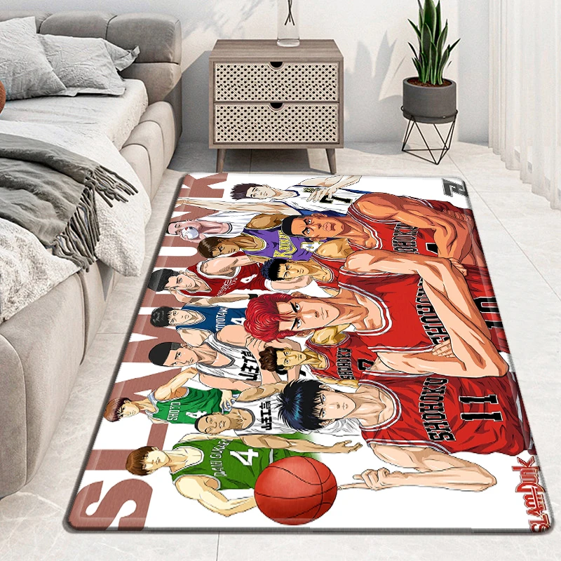 Slam Dunk Japan Anime Cartoon Area Rug,Carpet Rug for Living Room Bedroom Sofa Doormat Decoration, Kids Play Non-slip Floor Mat