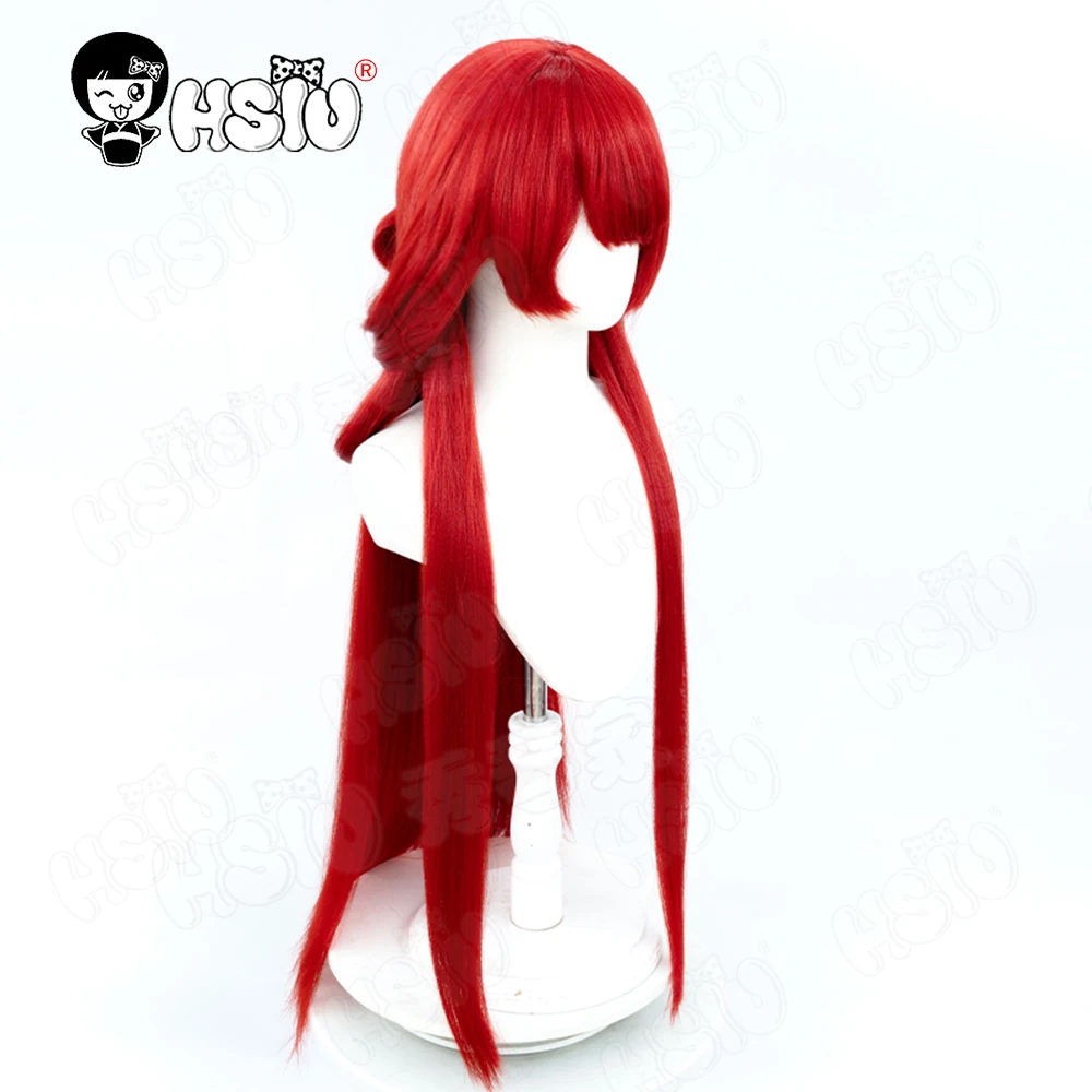 Uesugi Erii Cosplay Wig HSIU 100CM Special Red Long Hair Synthetic Wig+Wig cap Anime Dragon Raja Uesugi Erii Cosplay