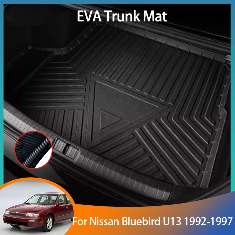 For Nissan Bluebird Altima U13 Accessories 1992~1997 Auto Trunk Mat Floor Tray Liner Cargo Boot Carpe Waterproof Anti-slip EVA