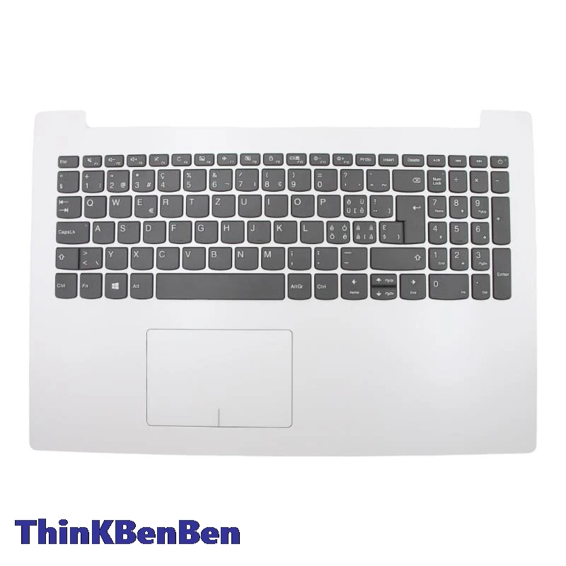 CH Swiss Keyboard White Upper Case Palmrest Shell Cover For Lenovo ideapad 320 15 IAP ABR ISK IKB AST 5CB0N86391