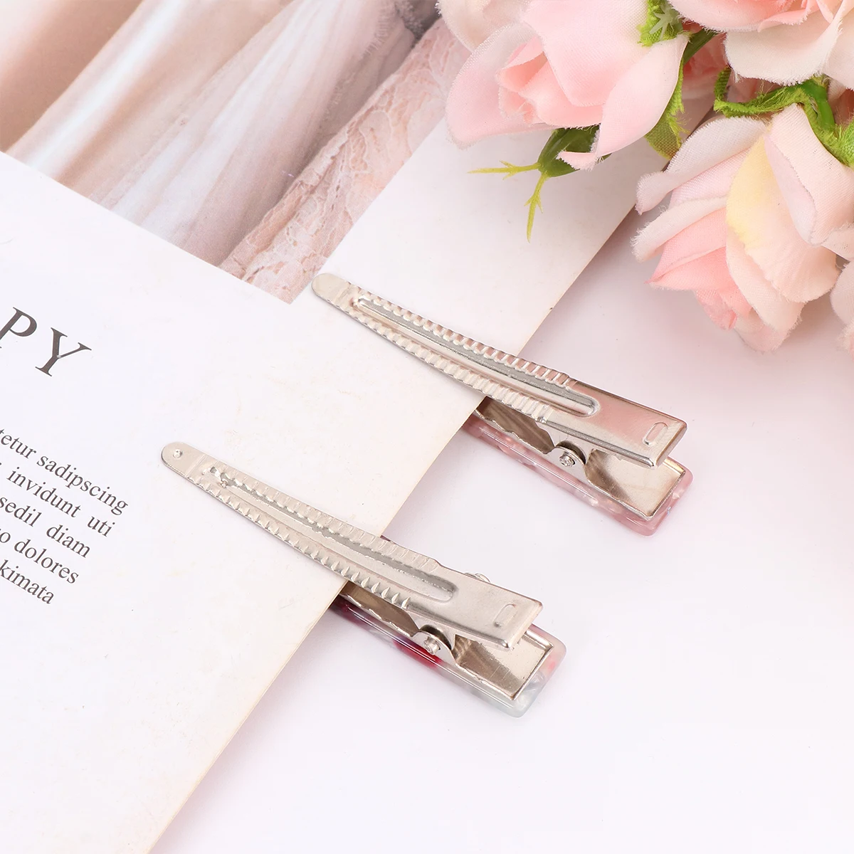 

6pcs Marble Pattern Hairpin Durable Women Accessories Stylish Design Long Use Wedding Party Daily Life Hair Clips