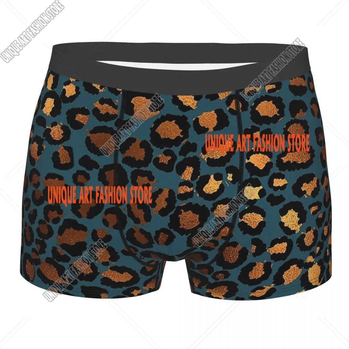 PRETTY CASES CHEETAH LEOPARD PRINT SAFARI Animal Skin Simulation Underpants Homme Panties Men's Underwear Shorts Boxer Briefs