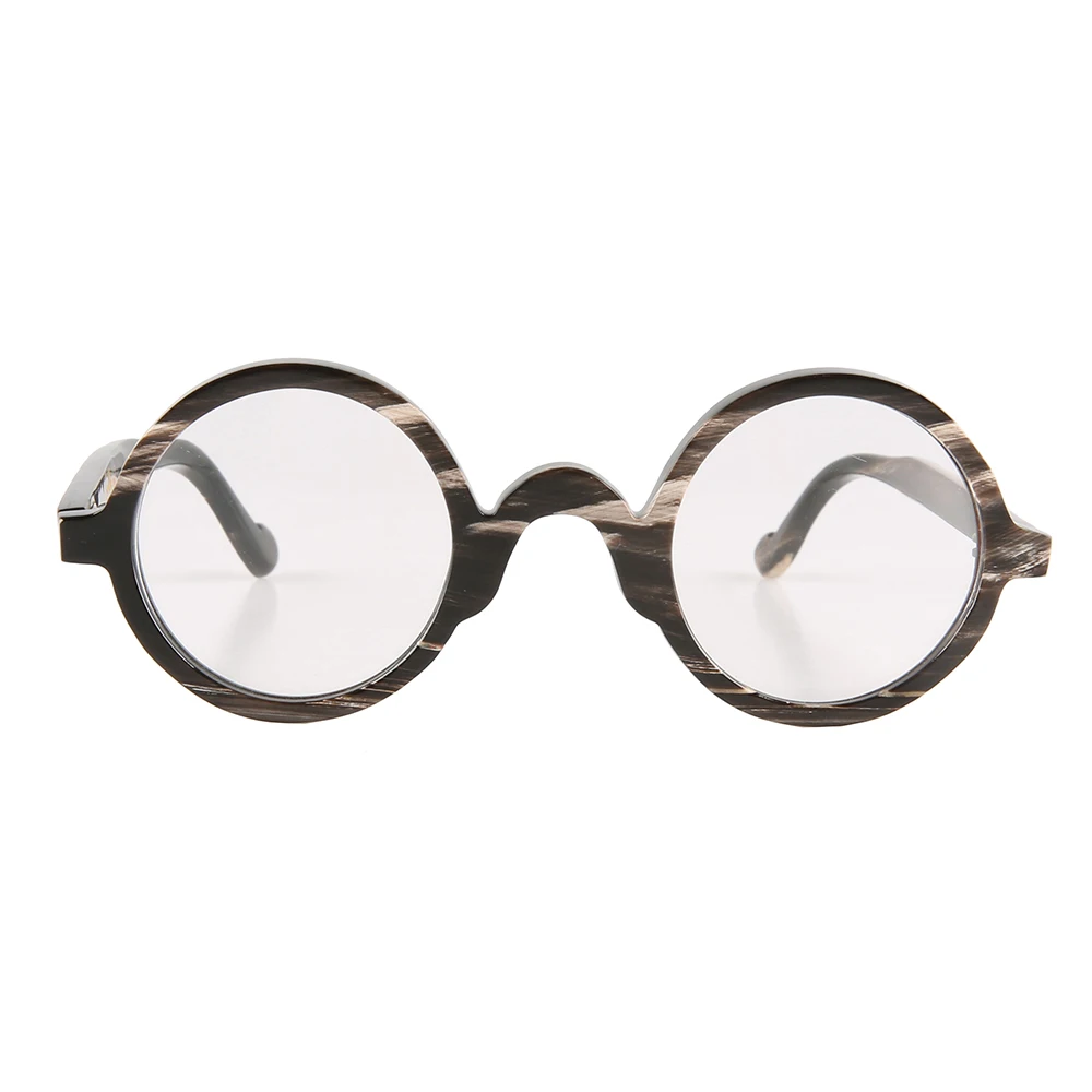 

women's Glasses Frames Man Round Stripes Classic Handmade Buffalo Horn Prescription Reading Eyeglass Frames Optical Eyewear