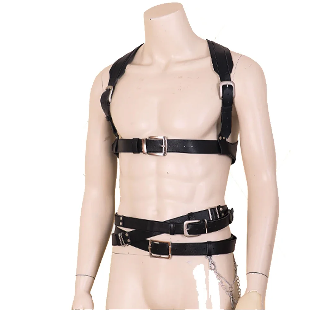 Women Man's Belt Harness Shirt Pants Set Halloween Show Suit Game Love And Deepspace Cosplay Sylus Xavier Zayne Rafayel Costume