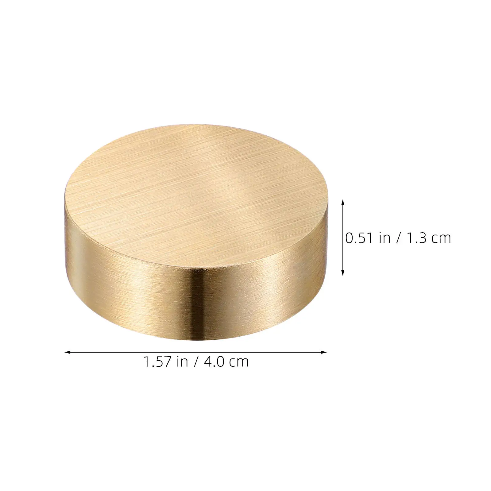 2Pcs Solid Brass Round Paperweight for Chinese Calligraphy Holding Paper Flat Heavy Desk Decorative Weight Office Study School