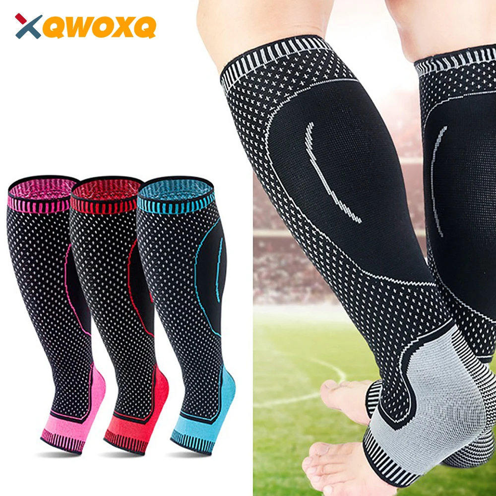 1PCS Professional Sports Safety Running Cycling Compression Sleeves Calf Leg Shin Splints Breathable Legwarmers Sport Protection