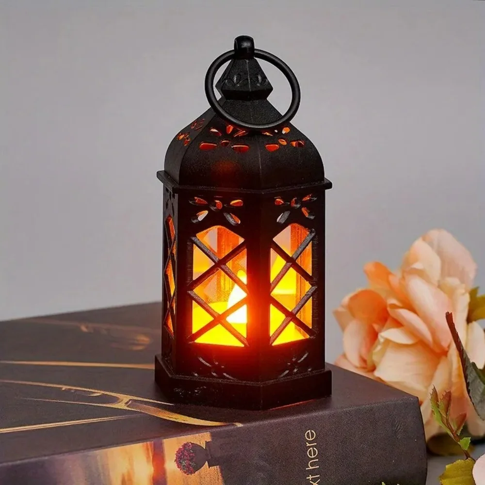 Paquete de 1 Mini Linterna Decorativa para Navidad, Linternas de Pared para Exteriores, Centro de Mesa para Bodas, Halloween y Navidad