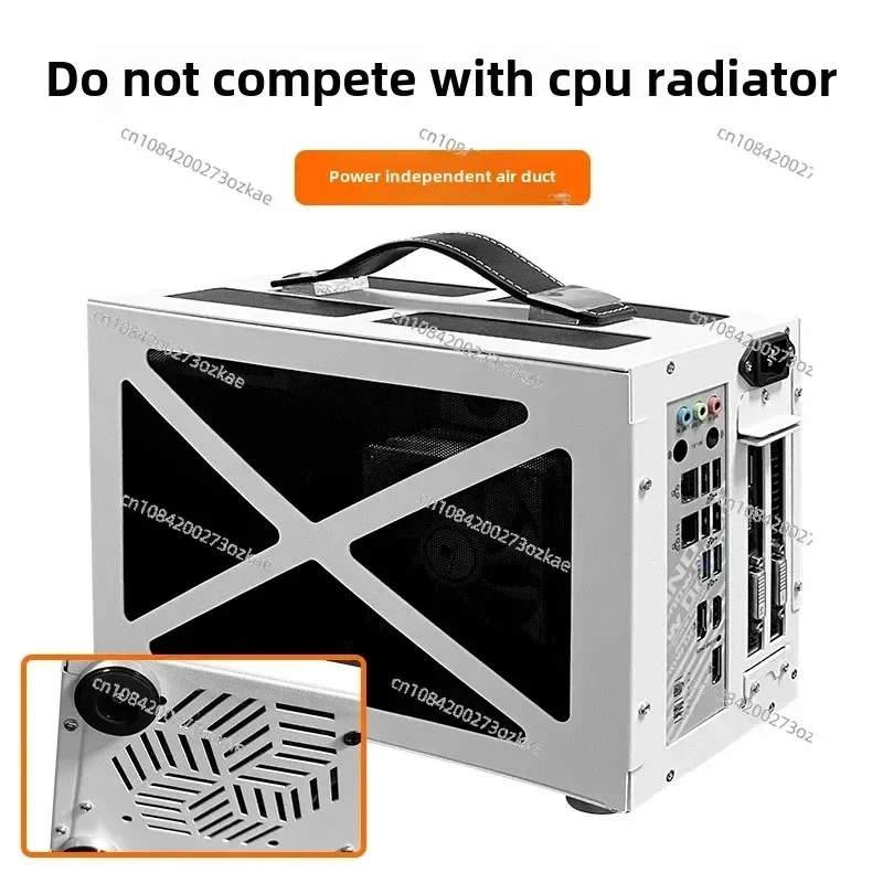 Portable Mini Mini Computer Case Desktop ITX Main Board SFX Power Supply Office DIY Shell Non-k66