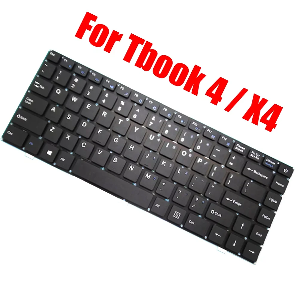 

Сменная клавиатура для ноутбука T-bao для Tbook 4X4 14,1, английская, американская, черная, без рамки, новая (версия)