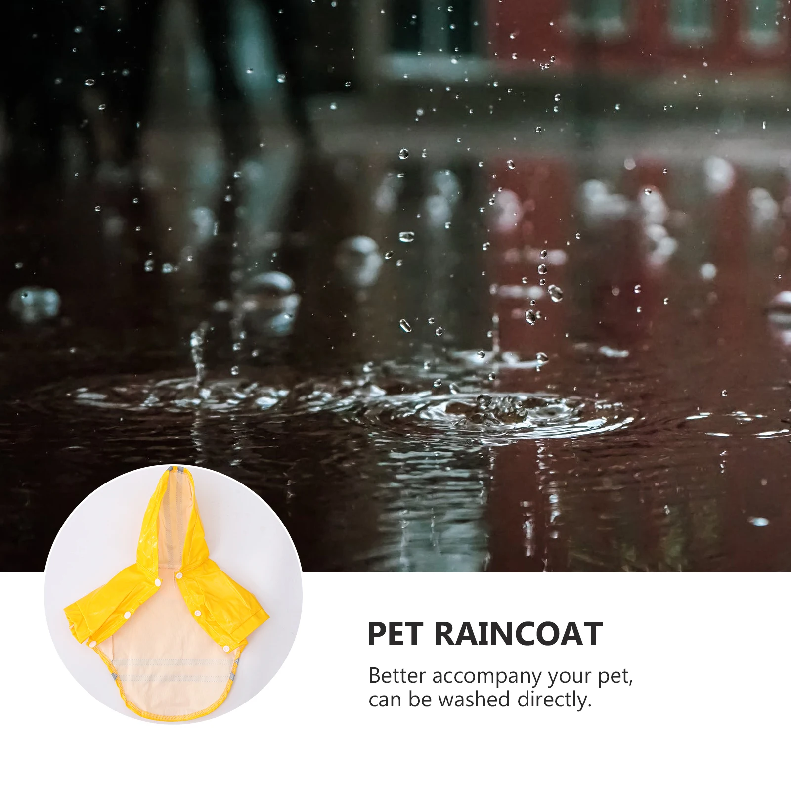 

Pet Raincoat Raining for Dog Full Coverage Small Dogs Puppy Fashion Rainy Day Clothes Clothing Poncho
