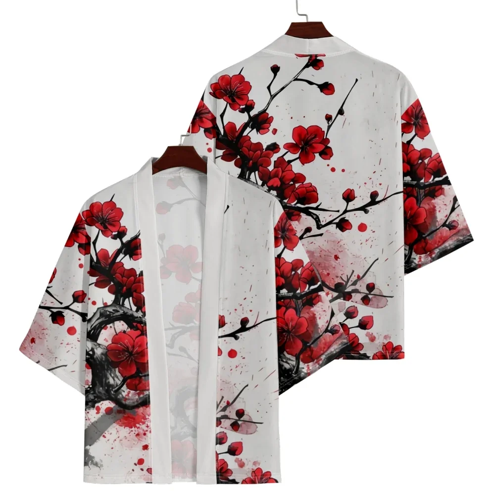 Kimono casual da uomo di nuova tendenza moda fiori vintage stampa kimono tradizionale da uomo cardigan casual quotidiano da uomo