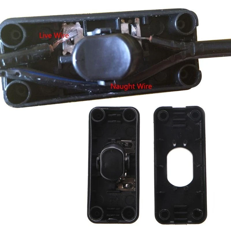 Interruptor luz AC110-250V 2A Inline ON/OFF Lâmpada Toggle Rocker Switches controle para iluminação LED