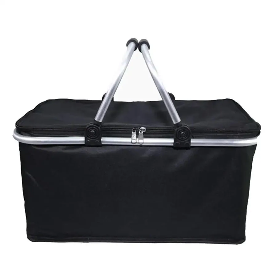 Large Capacity Folding Picnic Camping Lunch Bags Insulated Cooler Bag Hamper Storage Basket Box Outdoor Portable Picnic Basket