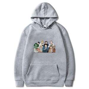 Sweatshirt mit männlicher und weiblicher Kapuze, BTS Graphit bedrucktes Sweatshirt, Herbstmode und Winter 10 Hauptverkaufskleidung BTS KPOP - №7