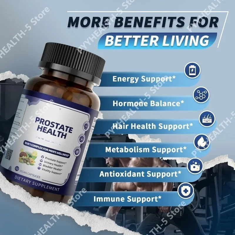 

Prostate Health Supplements for Men Saw Palmetto with Pumpkin Seed Nettle - Advanced DHT Blocker - Urinary Tract Health Support