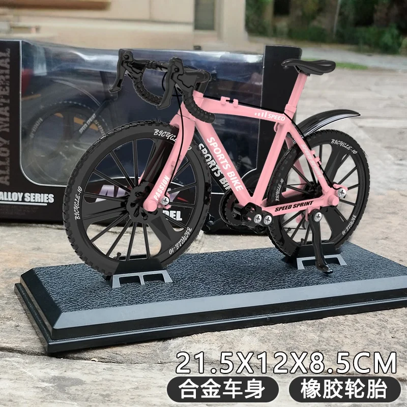 1:8 Mini Model Alloy Bicycle Diecast Decoration Metal Mountain Finger Black Bike Simulation Collection Gifts Toys for boys image 5