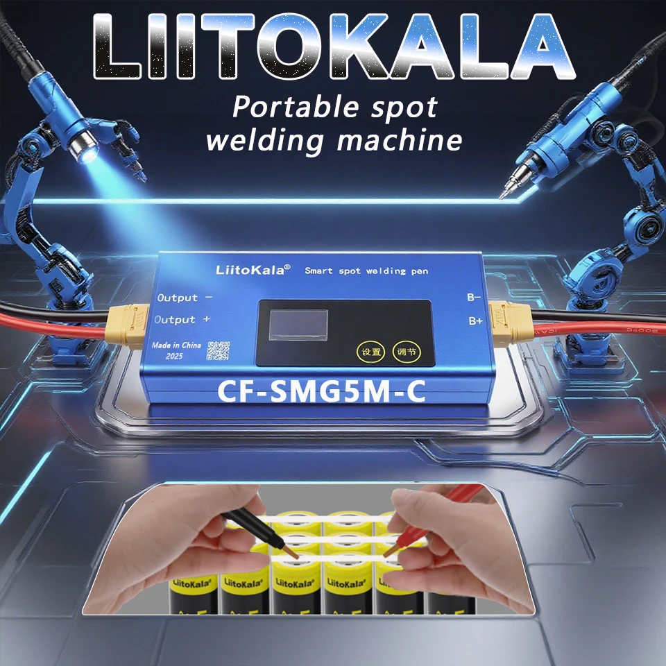 LiitoKala CF-SMG5M-C Portable Spot Welder Pen 0-99 Gears Battery Nickel Strip Welding Tool for Lithium Lead-Acid Battery Repair