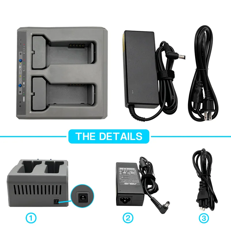 Multifunctional Dual card slot Charger for Trimble GPS S8 S6 R6 R7 R8 R10 Battery,  for Total Station GNSS GPS RTK Battery