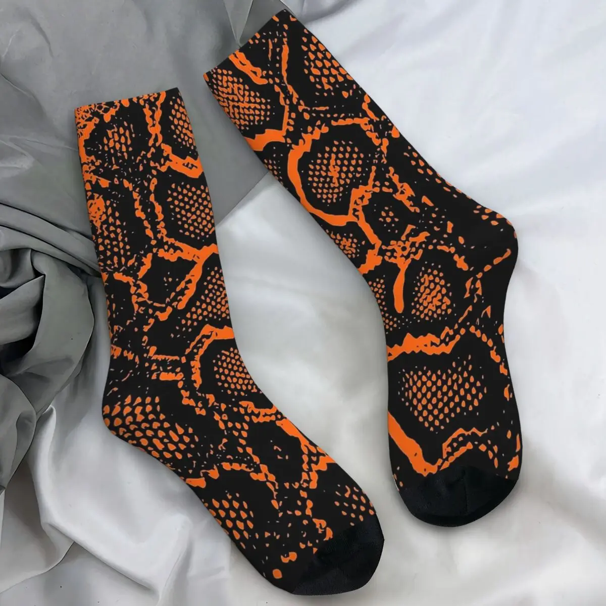 جلد الثعبان بيثون الجلد جوارب الرجال الجوارب الناعمة الحديثة الجوارب الشتاء الرياضة في الهواء الطلق المضادة للعرق جوارب مطبوعة هدية
