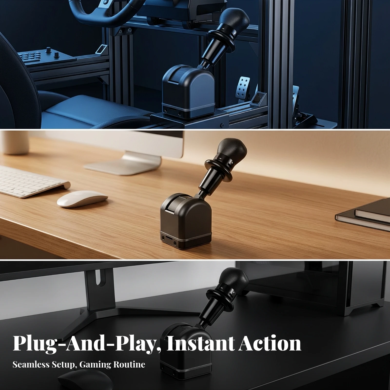 USB Handbrake Non-Touchless PC Handbrake E-Brake Easy to Install Controller Realistic for Sim Racers, Racing Simulators