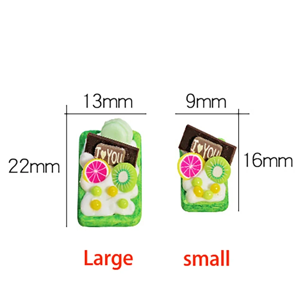 1/12 Dollhouse Miniature Accessories Mini Matcha Chocolate Cheese Dessert Waffle Simulation Food Model for Doll House Decoration