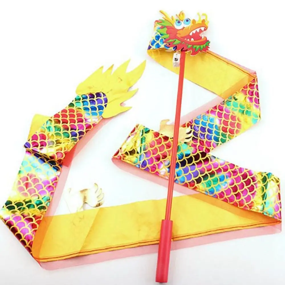 

High Quality 1/2meters Dance Stripe Ribbon Colorful Multistyles Gym Dragon Dance Lantern Ribbon Luminous Dragon Ribbon