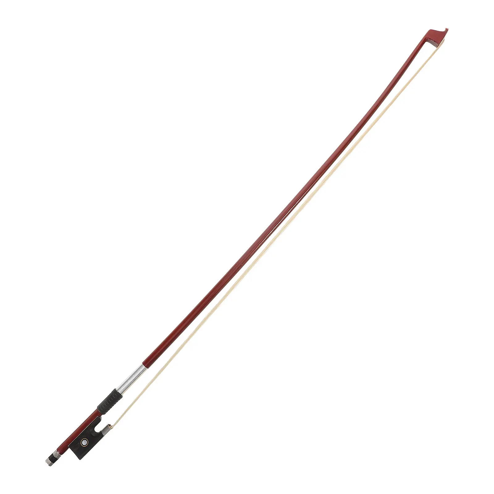 Sandalwood Violin Bow Half Size Ebony Frog Parisian Eyes Horse Hair Round Stick Smooth Screw for Beginners Students Advanced