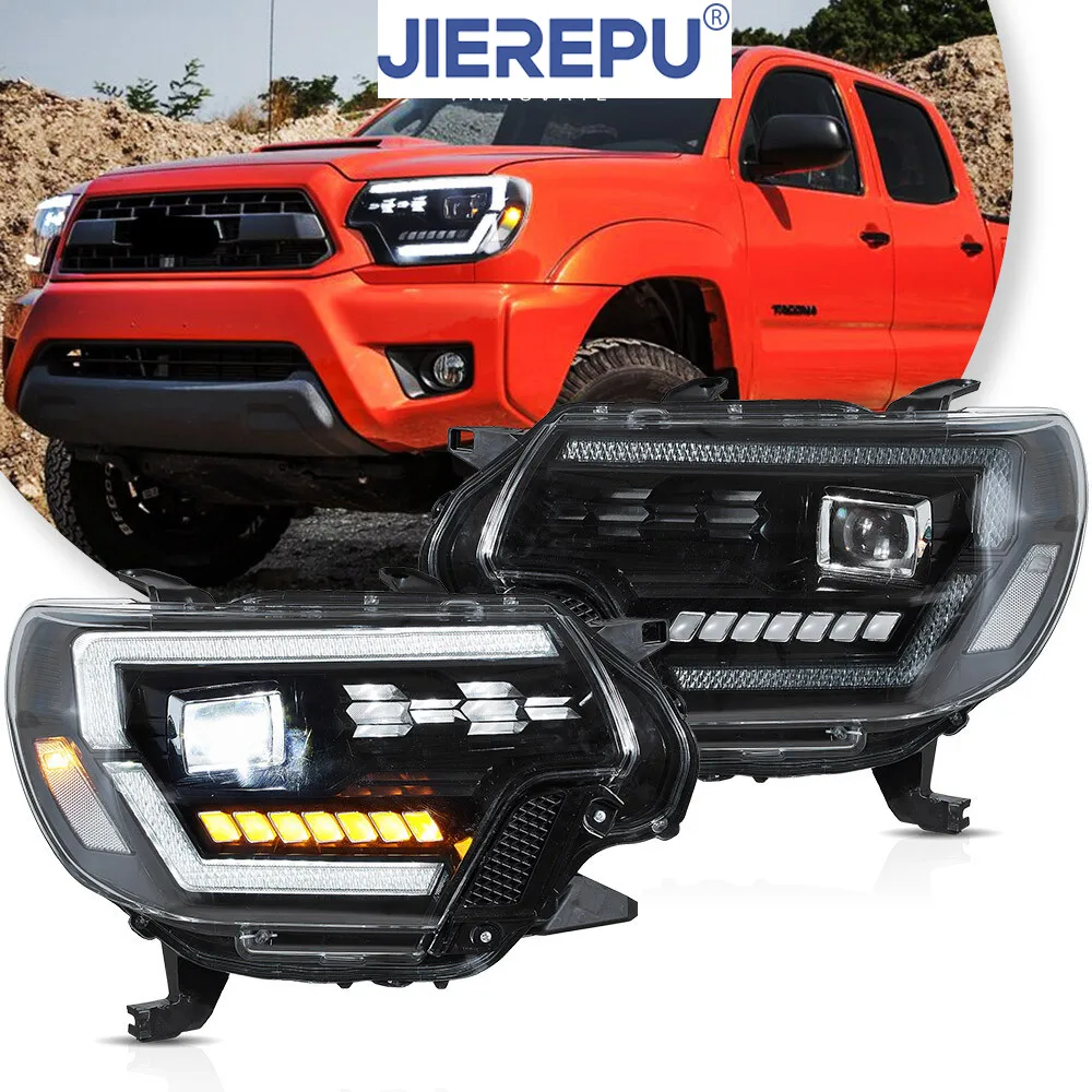 

1 пара комплектов указателей поворота для Toyota Tacoma Pickup 2012-2015 светодиодный проектор, фары, анимация