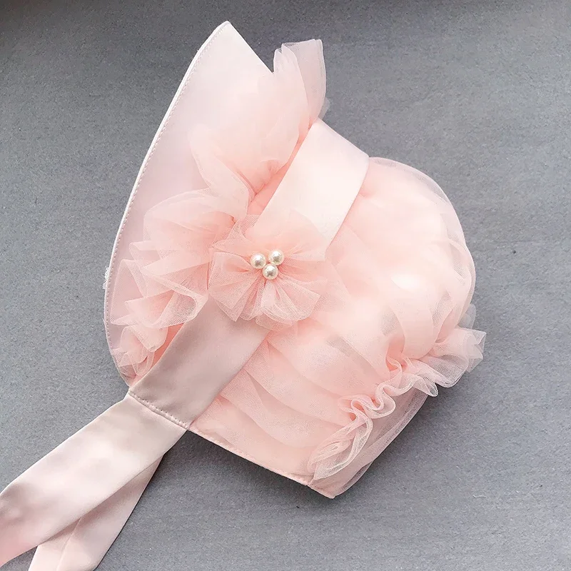 Elegant Bonnet Cap Vintage Lolita Victorian Lace Ruffles Hat Cosplay Accessories