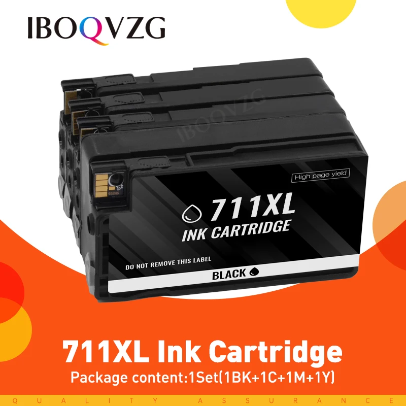 IBOQVZG Compatible Ink Cartridge For HP 711 711XL For HP711 Replacement Ink Cartridge For HP DesignJet T120 T520 Inkjet Printer