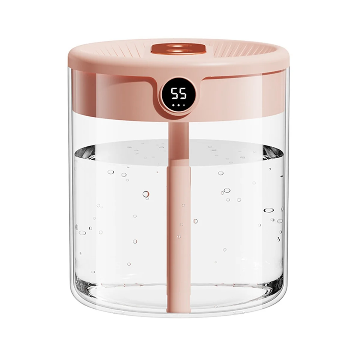 Air Humidifier Big Capacity with LCD Humidity Display Night Light Double Nozzle Essential Oil Diffuser Pink